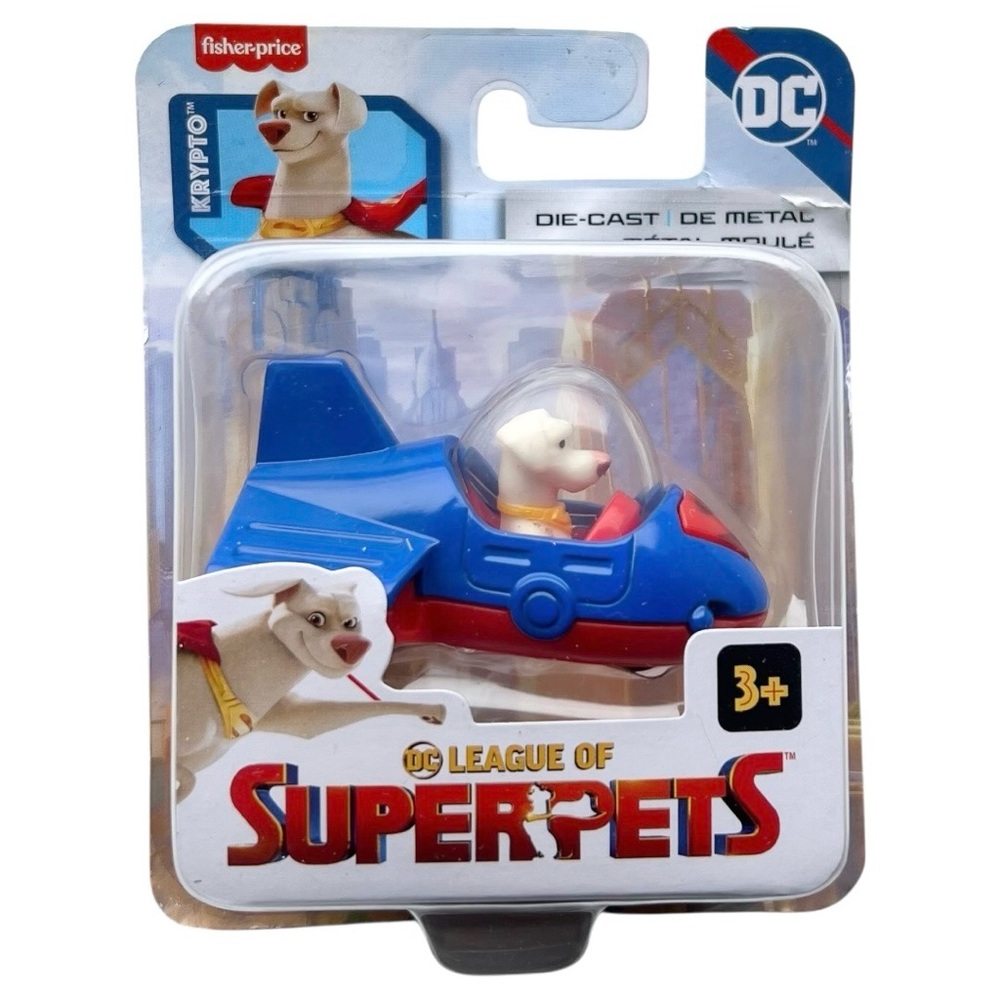 Krypto DC League Of Superpets Dog Die-Cast Vehicle Fisher Price Toy New